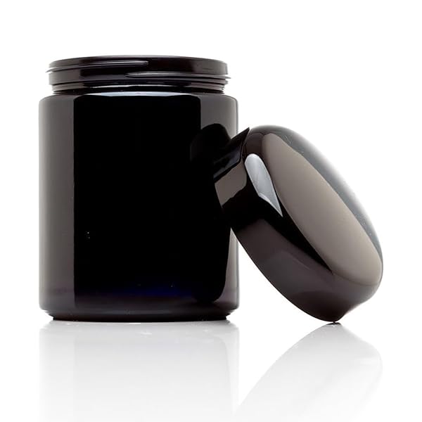 Infinity Jars Infinity Jars 250 ml Tall Black Ultraviolet Refillable Glass Screw Top Jar for Storage and Preservation - View 6 of 6