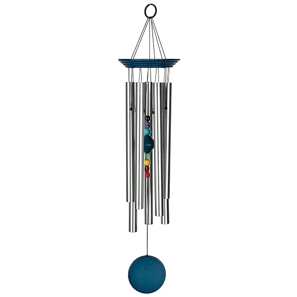 Woodstock Chimes "24" Woodstock Chakra Wind Chime - Outdoor Decor for Meditation & Relaxation | Blue Patio & Porch Chime"