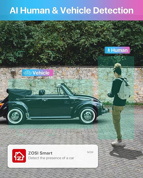 ZOSI ZOSI 1080P H.265+ Security Camera System: AI Detection, 5MP DVR & 4 Weatherproof Cameras - 80ft Night Vision, No HDD - View 5 of 10