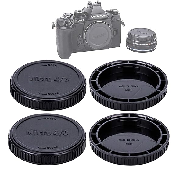 JJC M43 Lens Rear Cap (2 Packs) - Protect Your Olympus/Panasonic Micro Four Thirds Camera from Dust