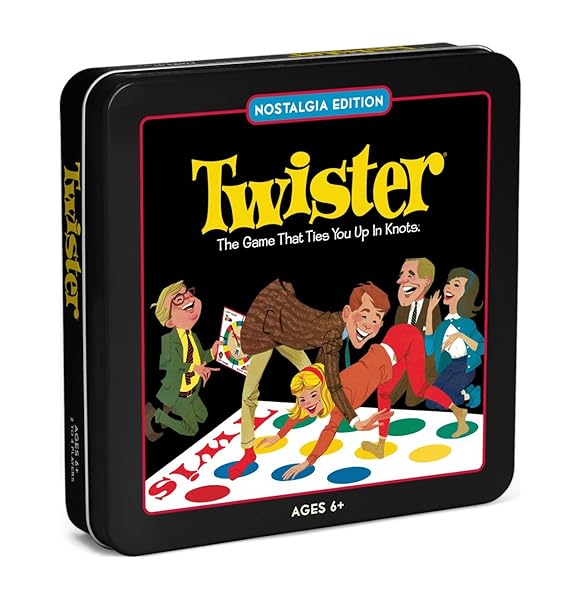 WS Game Company WS Game Company Twister Nostalgia Edition: Collectible Tin for Fun Family Game Nights