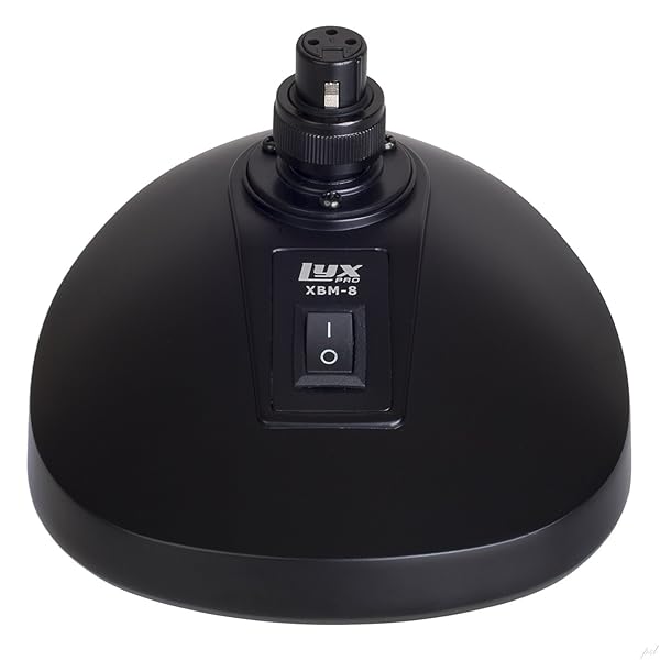 LyxPro LyxPro XBM-8 Microphone Desktop Base: XLR Socket, Anti-Slip Design & On/Off Switch for Podium & Gooseneck Mics - View 5 of 5
