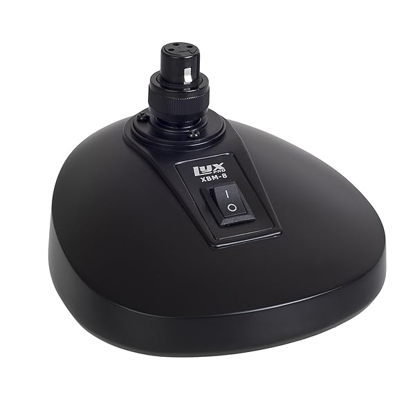 LyxPro LyxPro XBM-8 Microphone Desktop Base: XLR Socket, Anti-Slip Design & On/Off Switch for Podium & Gooseneck Mics - View 2 of 5