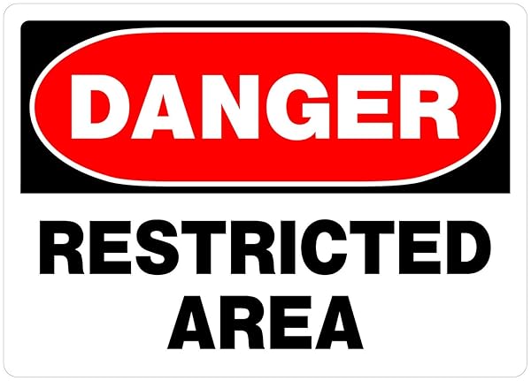 Hillman Buy Hillman 842058 Danger Restricted Area Sign - 10x14, 6 Pack, Durable White Safety Signs
