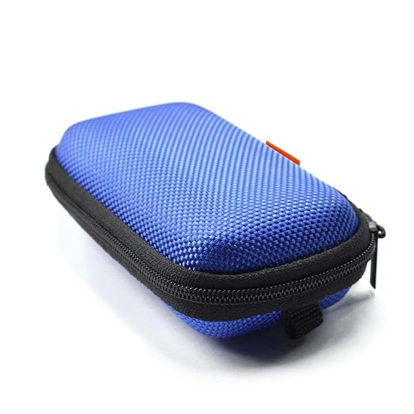 GLCON GLCON Earbud Carrying Case - Durable EVA Storage Bag for Wired & Bluetooth Headsets - Lightweight & Portable - Blue - View 2 of 8