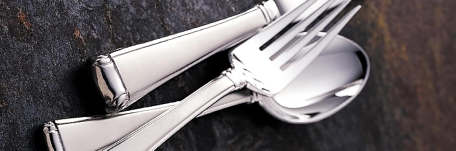 Gorham Gorham Lenox 45 Piece Column Frosted Silver Flatware Set for Elegant Dining - View 4 of 4