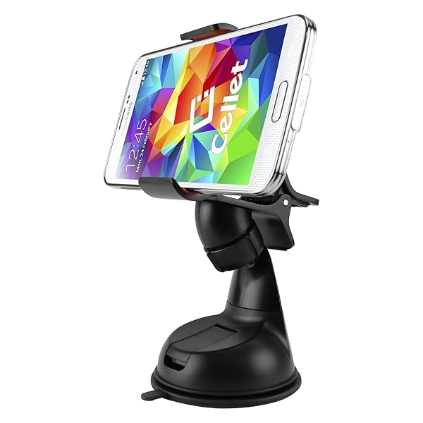 Cellet Cellet Dashboard & Windshield Phone Mount: Compatible with iPhone 14 Pro Max, Samsung Galaxy, Google Pixel & More - View 4 of 9