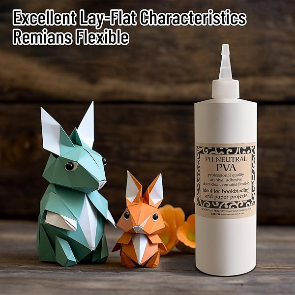 Lineco Lineco Books by Hand pH Neutral Adhesive - Acid-Free, Quick-Drying, Archival Quality, 16 oz for Lay-Flat Binding - View 4 of 7