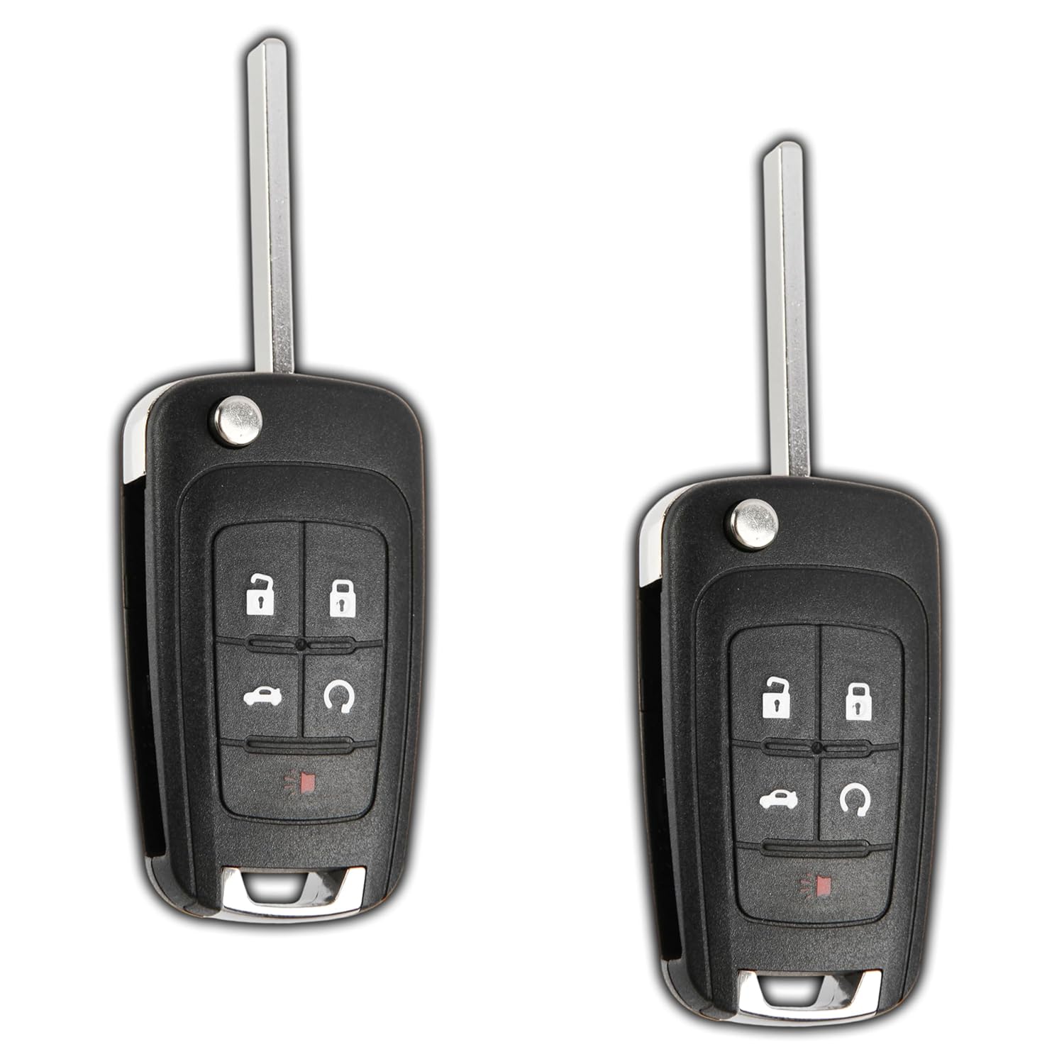 KeylessOption KeylessOption Key Fob Replacement 2010-2019 Buick Encore Chevy Camaro Equinox Impala Malibu GMC Terrain Remote Control 2 Pack