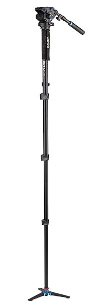 Benro Benro A48FDS6 Monopod with 3-Leg Base & S6 Head - Durable, Lightweight, Perfect for Photographers - View 6 of 6
