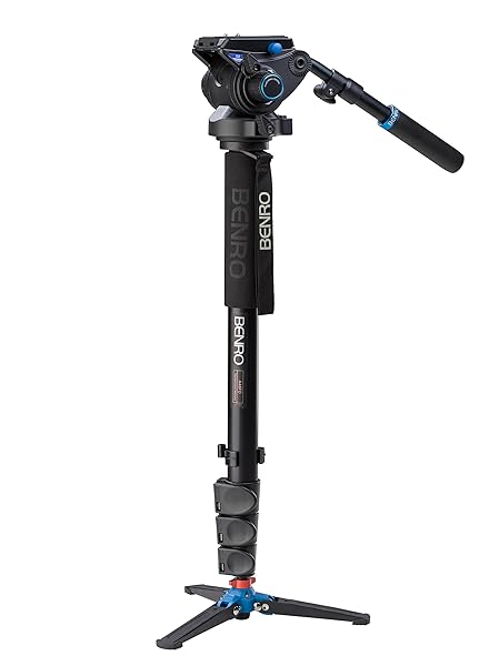Benro Benro A48FDS6 Monopod with 3-Leg Base & S6 Head - Durable, Lightweight, Perfect for Photographers - View 2 of 6