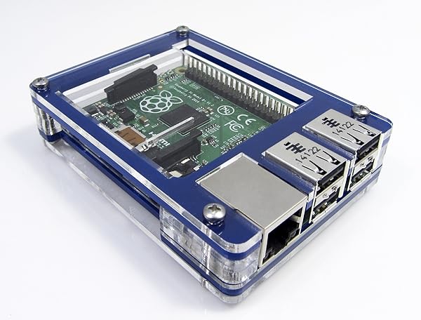 Zebra Case for Raspberry Pi 3B+, 2B, & B+ (True Blue) with Heatsinks - Ultimate Protection & Cooling