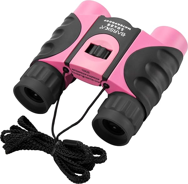 BARSKA Barska AB12418 10x25 Waterproof Binoculars in Pink - Compact & Lightweight for Outdoor Adventures - View 4 of 6