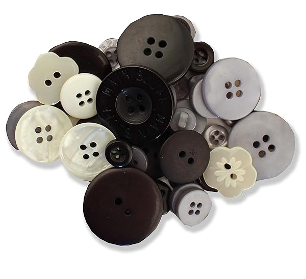 Buttons Galore and More Hand Dyed Neutral Buttons - 3.5 Ounce Collection at Buttons Galore Haberdashery