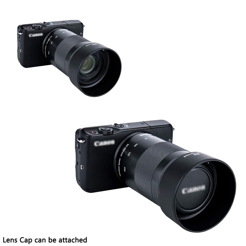 JJC JJC Bayonet Lens Hood for Canon EF-M 55-200mm f4.5-6.3 STM on EOS M50 M100 Mirrorless Camera Replaces Canon ET-54B Lens Hood - View 3 of 9