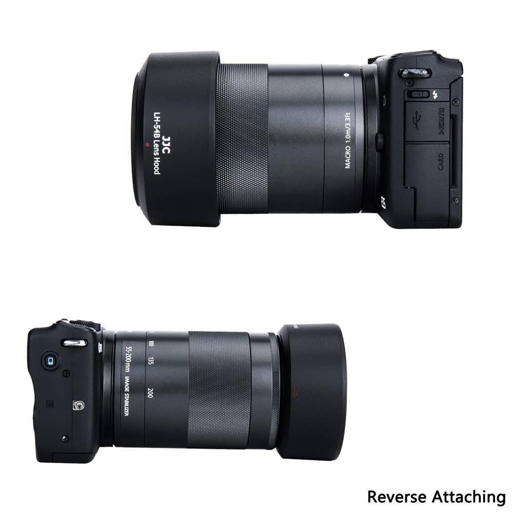 JJC JJC Bayonet Lens Hood for Canon EF-M 55-200mm f4.5-6.3 STM on EOS M50 M100 Mirrorless Camera Replaces Canon ET-54B Lens Hood - View 4 of 9