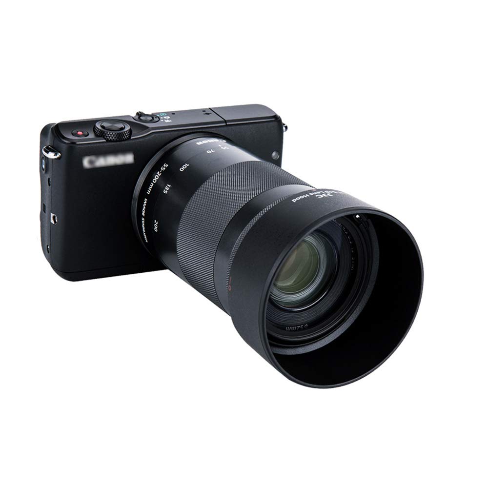 JJC JJC Bayonet Lens Hood for Canon EF-M 55-200mm f4.5-6.3 STM on EOS M50 M100 Mirrorless Camera Replaces Canon ET-54B Lens Hood - View 8 of 9