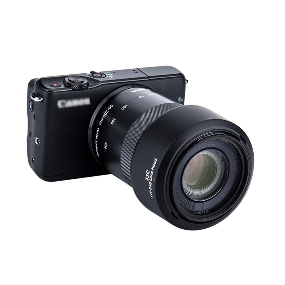 JJC JJC Bayonet Lens Hood for Canon EF-M 55-200mm f4.5-6.3 STM on EOS M50 M100 Mirrorless Camera Replaces Canon ET-54B Lens Hood - View 9 of 9