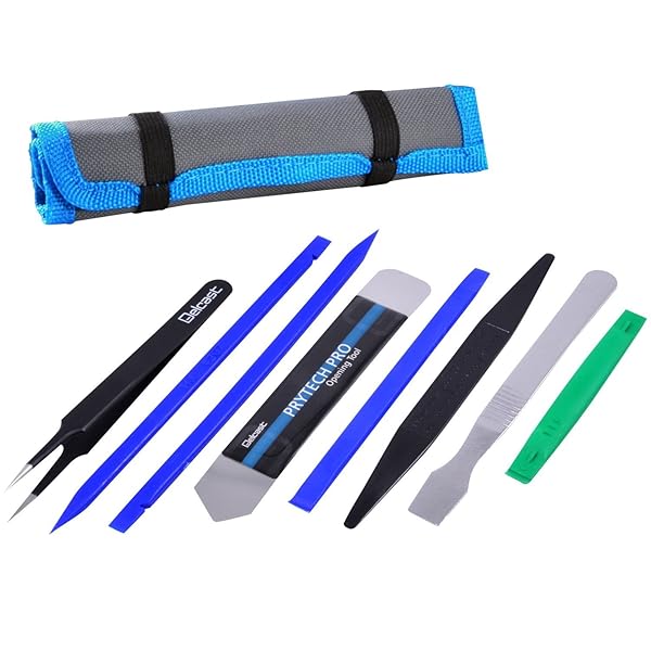 JacobsParts 8-Piece Professional Opening Pry Tool Repair Kit: Non-Abrasive Nylon Spudgers & Anti-Static Tweezers