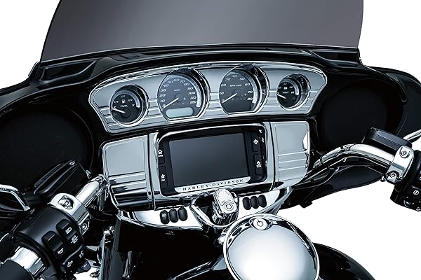 Kuryakyn Upgrade Your Harley: Kuryakyn 7240 Deluxe Tri-Line Stereo Trim Kit for 2014-19 Touring & Tri Glide Motorcycles - View 3 of 5