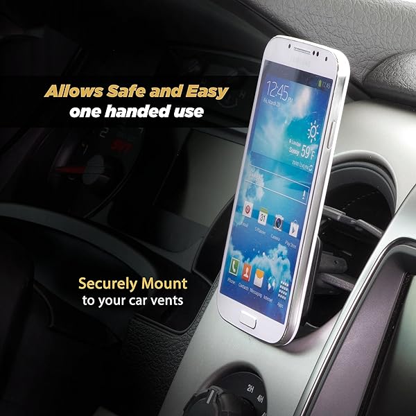 Scosche Scosche MAGVM2 MagicMount: Universal Magnetic Phone Mount for Car Air Vent - Strong Hold for iPhone, Samsung & All Devices - View 4 of 7