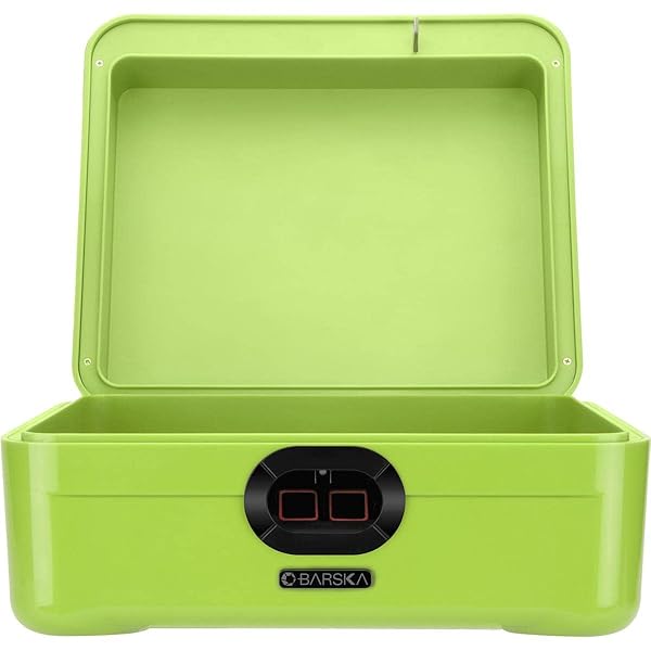BARSKA Barska AX12458 iBox Dual Biometric Secure Device Lock Box Security Safe Green Standard for Ultimate Protection and Peace of Mind - View 5 of 10