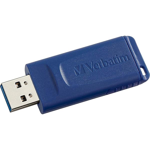 Verbatim 128GB USB 2.0 Flash Drive - Cap-Less, Universal Compatibility, Blue - Fast Data Storage Solution