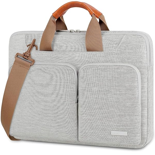 Lacdo Lacdo 360 Protective Laptop Shoulder Bag for 15-15.6 inch Acer HP Lenovo Dell ASUS Laptops Gray Sleeve Case