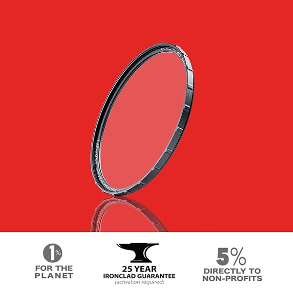 Breakthrough Photography 55mm X2 UV Filter for Camera Lenses with Lens Cloth Ultra Slim Weather Sealed MRC8 Nanotech Coatings by Breakthrough Photography - View 3 of 6