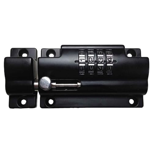 Lockey USA Lockey USA MS40 Slide Bolt: Keyless Black Combination Lock for Indoor/Outdoor Security