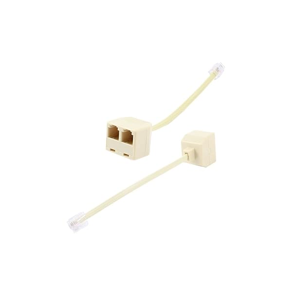 URBEST URBEST 2 PCS RJ11 Male to Female Telephone Splitter Converter Cable - Fast & Reliable Connection - View 3 of 5