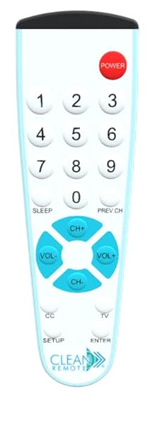 CLEAN REMOTE 5 Pack Clean Remote Universal TV Remote with Big Buttons for Easy Use
