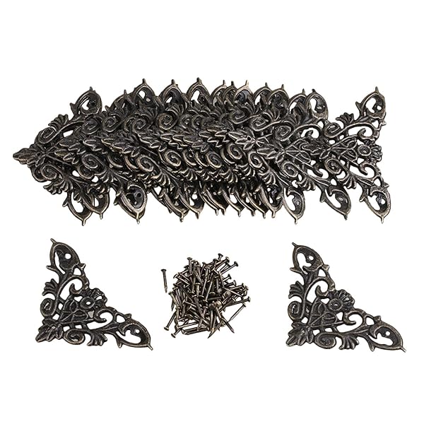 BQLZR Vintage Decorative Metal Corners for Furniture - Pack of 20 BQLZR Appliques