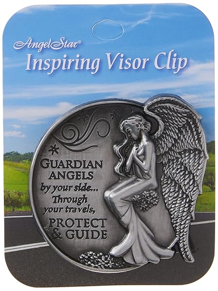 AngelStar Angelstar 15690 Guardian Angel Visor Clip - 2.5-Inch Grey Accent for Car Decor - View 6 of 7