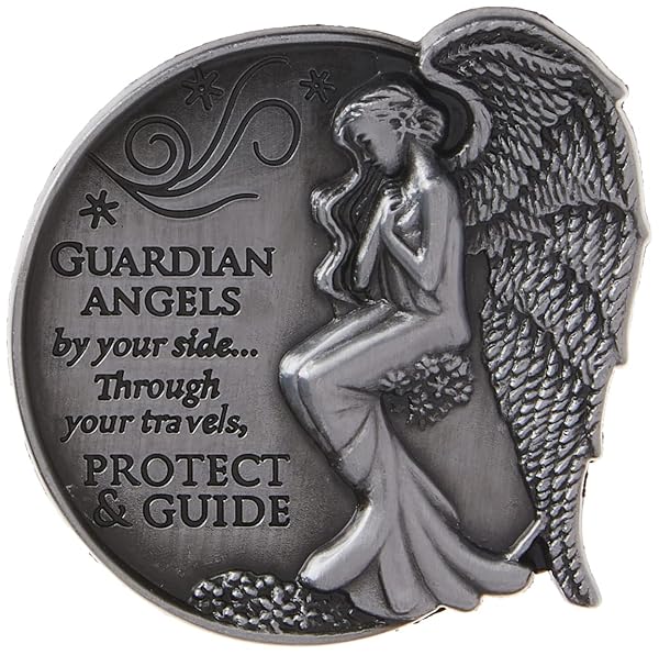 AngelStar Angelstar 15690 Guardian Angel Visor Clip - 2.5-Inch Grey Accent for Car Decor