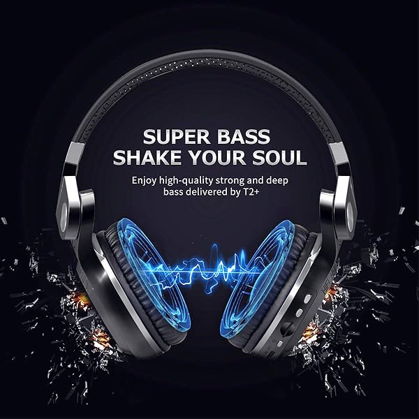 Bluedio Buy Bluedio T2 Plus Turbine Wireless Bluetooth Headphones with Mic & FM Radio - Black - View 3 of 9