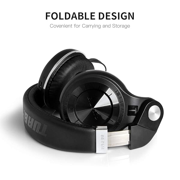 Bluedio Buy Bluedio T2 Plus Turbine Wireless Bluetooth Headphones with Mic & FM Radio - Black - View 6 of 9