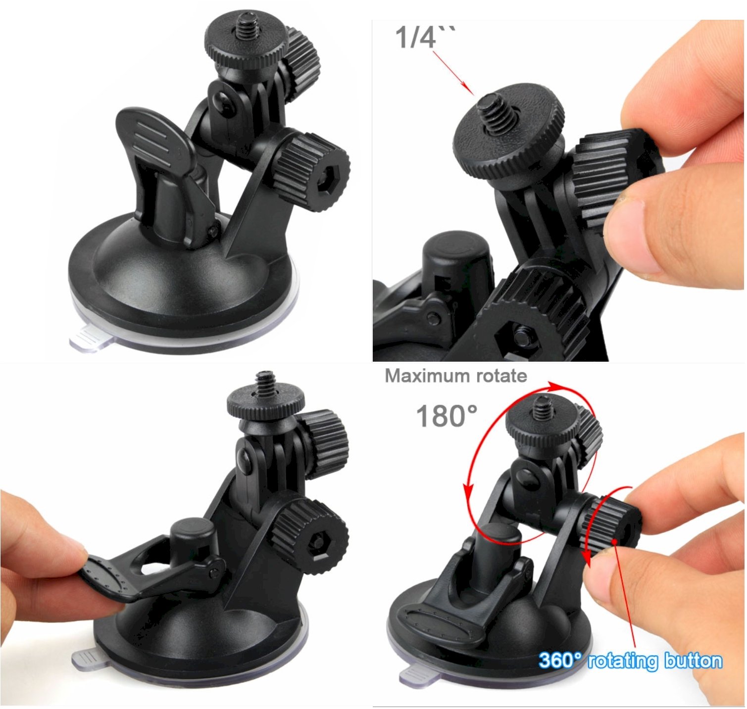 DaVoice DaVoice Car Phone Mount: Universal Windshield Holder for iPhone & Samsung Galaxy - Secure & Versatile! - View 4 of 8