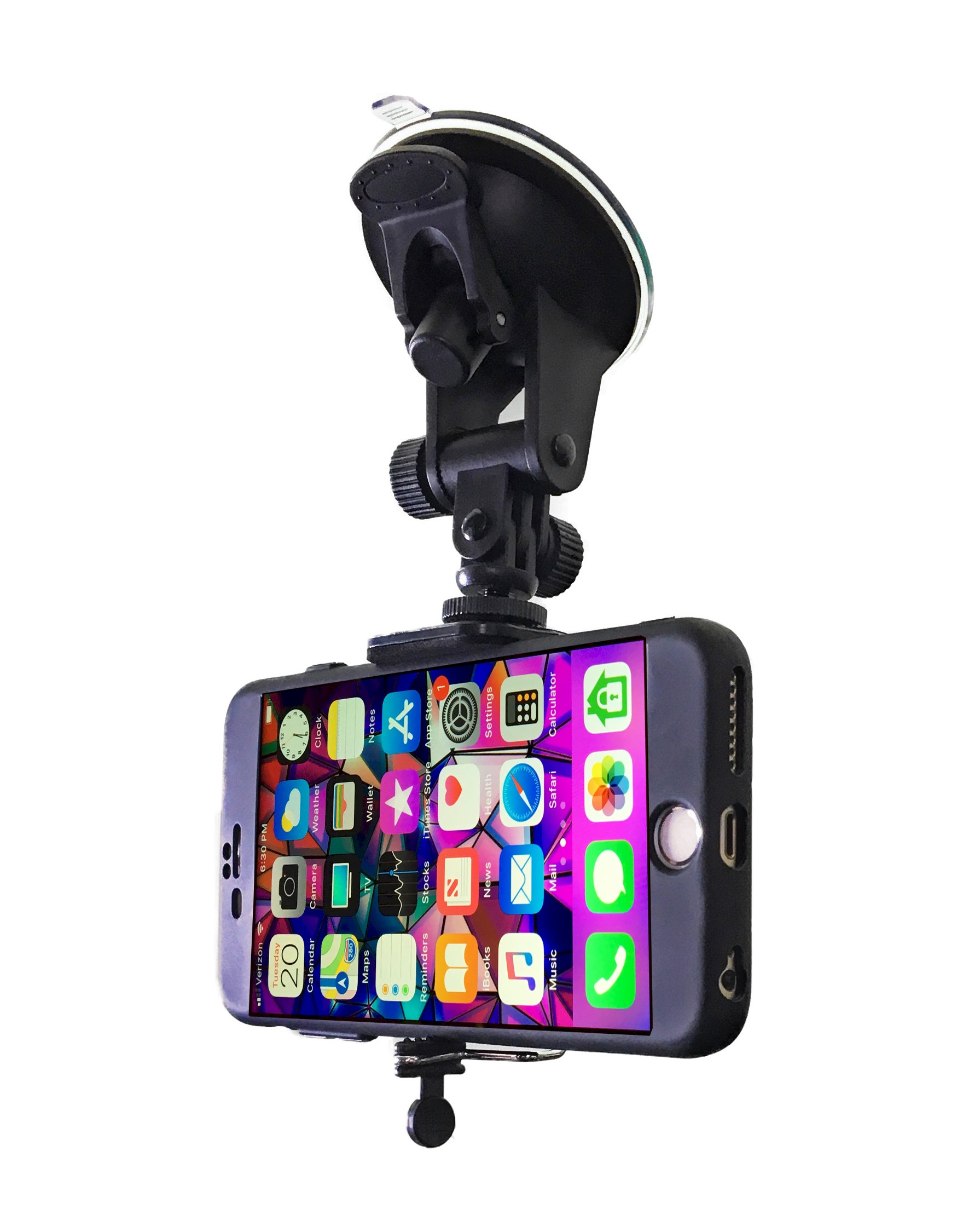 DaVoice Car Phone Mount: Universal Windshield Holder for iPhone & Samsung Galaxy - Secure & Versatile!