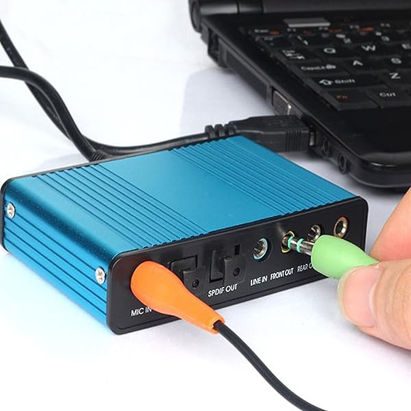 Optimal Shop Optimal Shop USB 2.0 External Sound Card 5.1 Surround Adapter for PC - High-Quality Audio S/PDIF - View 7 of 7