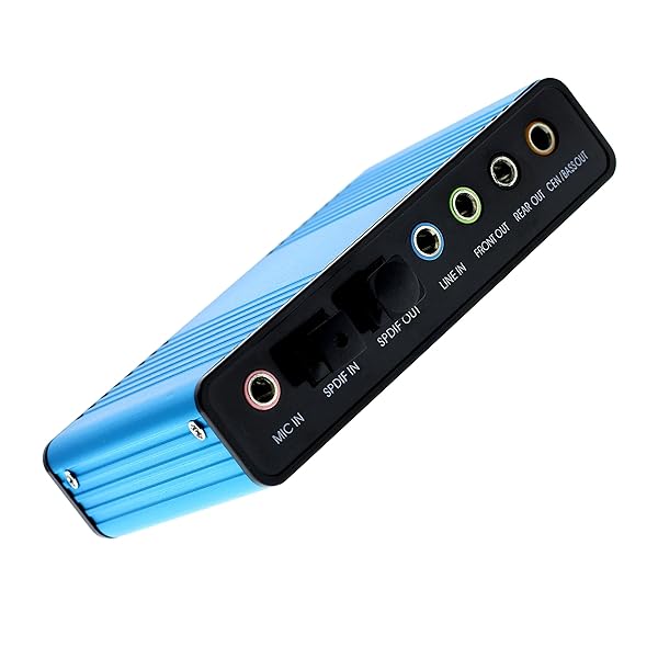 Optimal Shop Optimal Shop USB 2.0 External Sound Card 5.1 Surround Adapter for PC - High-Quality Audio S/PDIF - View 2 of 7