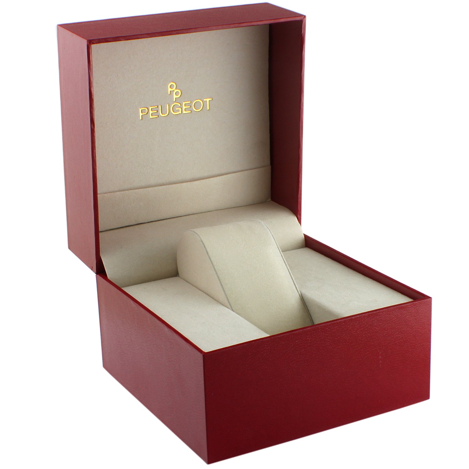 Peugeot Peugeot Women Round Dress Watch Slim Thin Case Floating Diamond CZ Leather Strap - View 5 of 5