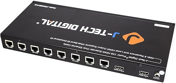 J-Tech Digital J-Tech Digital JTDHDEX1x8 HDMI Extender & Splitter: Premium 1x8 HDMI Amplifier Over Ethernet - View 5 of 8