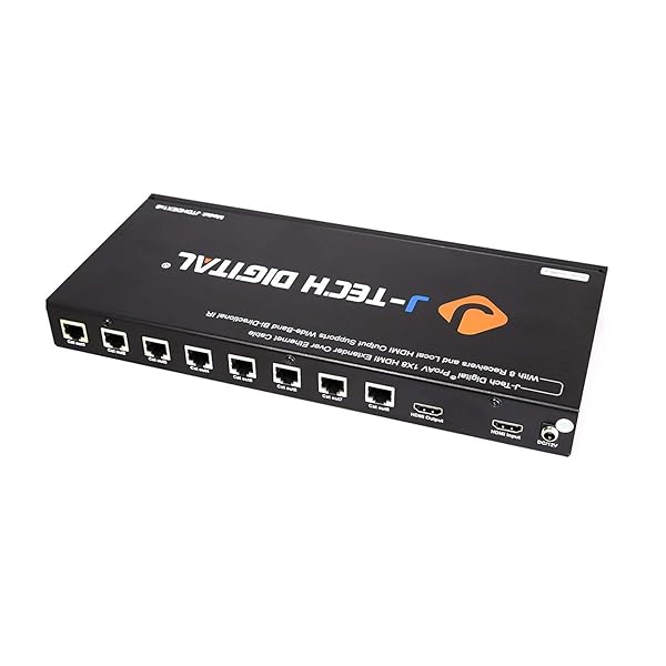 J-Tech Digital J-Tech Digital JTDHDEX1x8 HDMI Extender & Splitter: Premium 1x8 HDMI Amplifier Over Ethernet - View 6 of 8