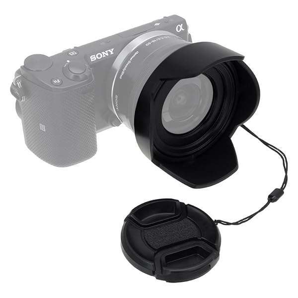 Fotodiox Fotodiox Reversible Lens Hood Kit for E-Mount 16-50mm Power Zoom Lens - Tulip Flower Hood & Cap - View 4 of 11