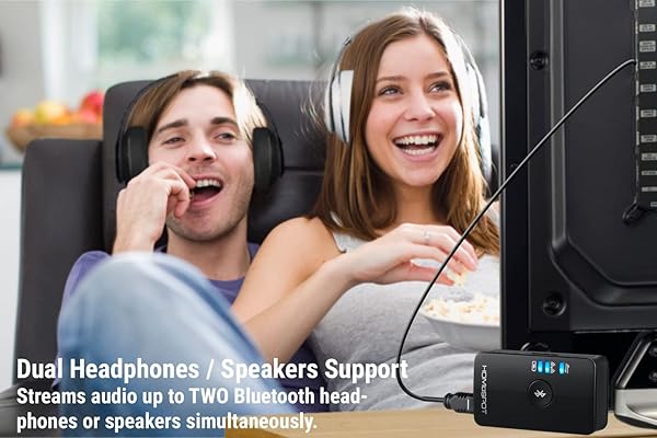 HomeSpot HomeSpot Bluetooth Transmitter for TV: Low Latency Audio Adapter with Dual Stream & Optical SPDIF - Bluetooth 5.0 - View 5 of 6