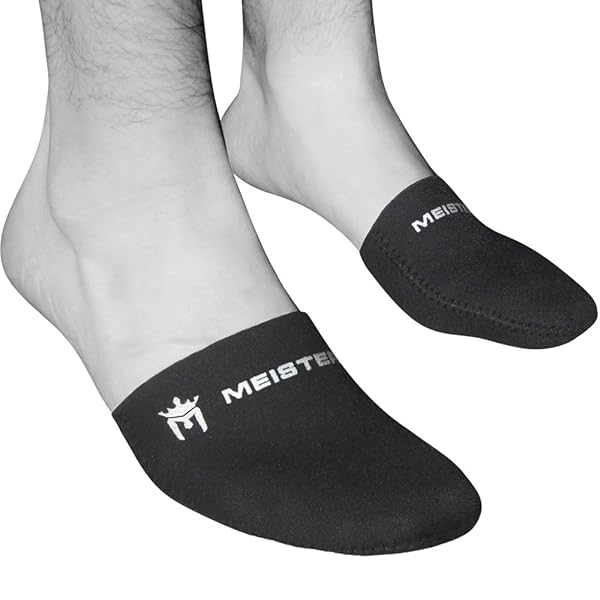 Meister Meister 2.5mm Thermal Neoprene Toe Warmers for Cycling, Running & Hiking - Black Booties for Ice Baths