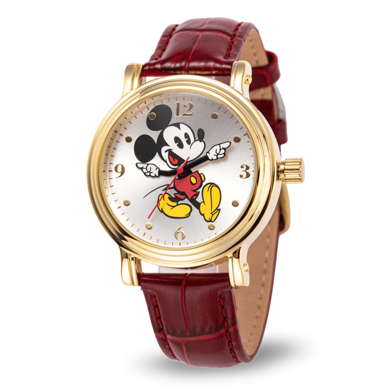 Disney Mickey Mouse Vintage Articulating Hands Analog Quartz Watch for Adults