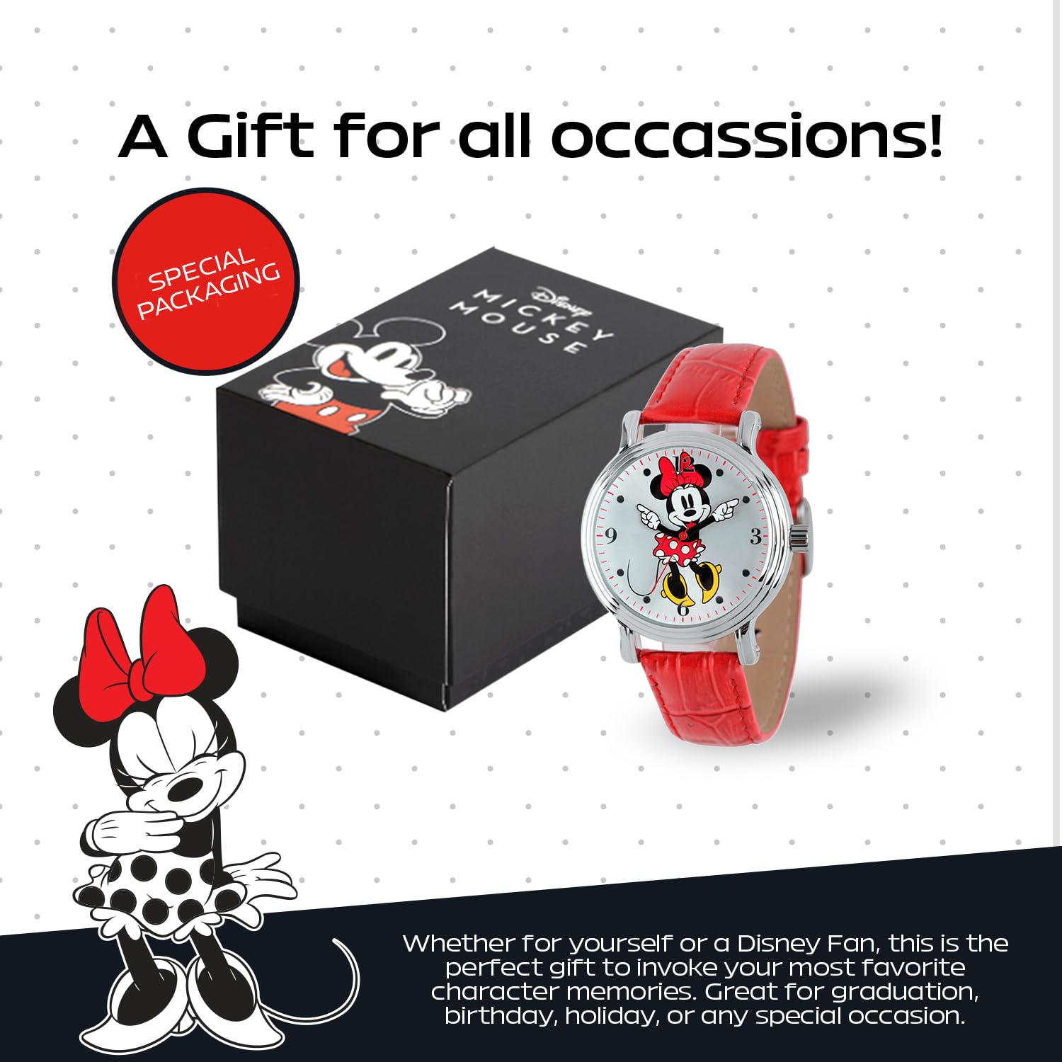 Disney Disney Minnie Mouse Vintage Articulating Hands Analog Quartz Watch for Adults - View 6 of 6