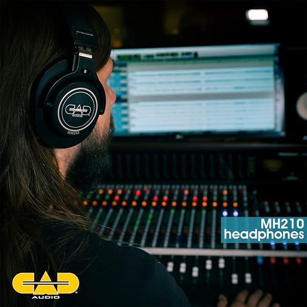 CAD Audio CAD Audio MH210 Closed-Back Studio Headphones with 40mm Drivers - Premium Sound in Black - View 9 of 9